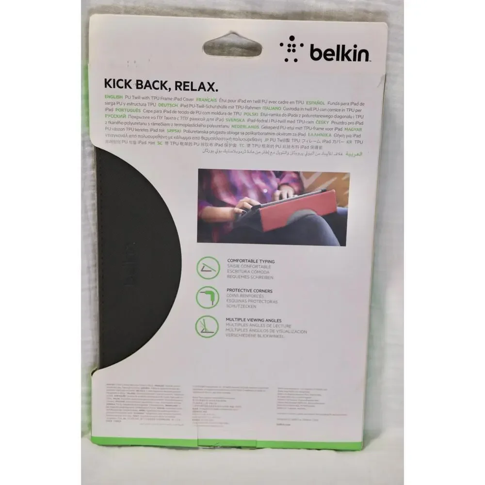Belkin iPad Air Case Folding Folio Textile Black NEW